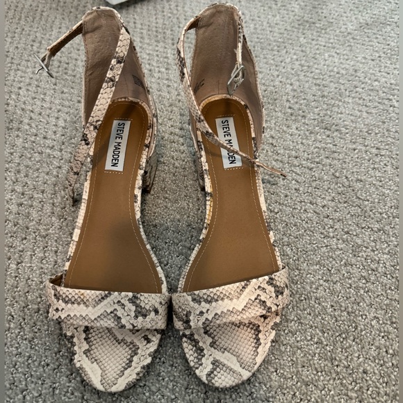 Steve Madden Snake Print Block Heels - Picture 2 of 5